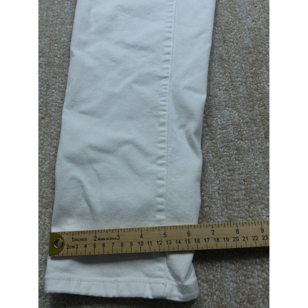 Talbots Ankle Pants Womens 12 White 5 Pocket Stretch Tapered Leg - Picture 3 of 13